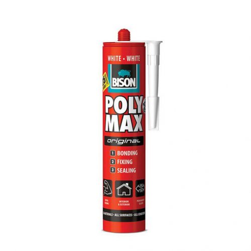 BISON Poly Max Original Fehér Tömítő, SM Polymer Ragasztó, 465g