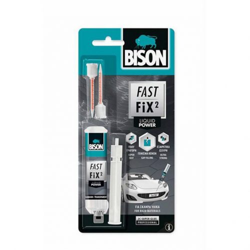 BISON Fast Fix Liquid Power Kétkomponensű Extra Erős Ragasztó, 10ml