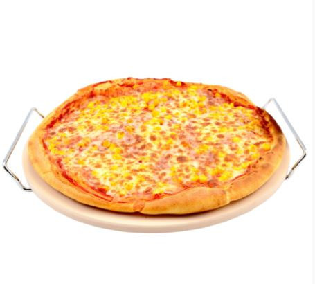 Pizzasütő kő állvánnyal (33 cm-es)