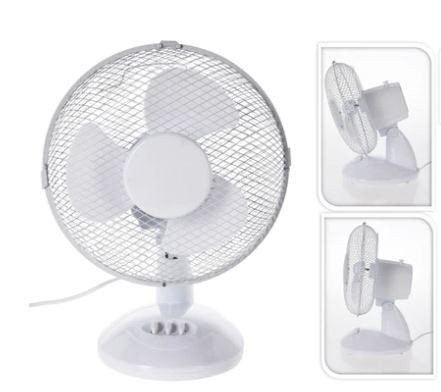 Asztali ventilátor 23 cm fehér