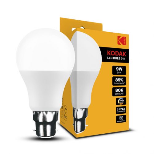 KODAK Max LED Izzó Globe A60 9W B22 270° 2700K (806 lumen)