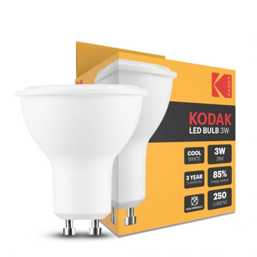 KODAK Max LED Izzó Spot Alu-Plastic 3W GU10 100° 4000K (250 lumen)