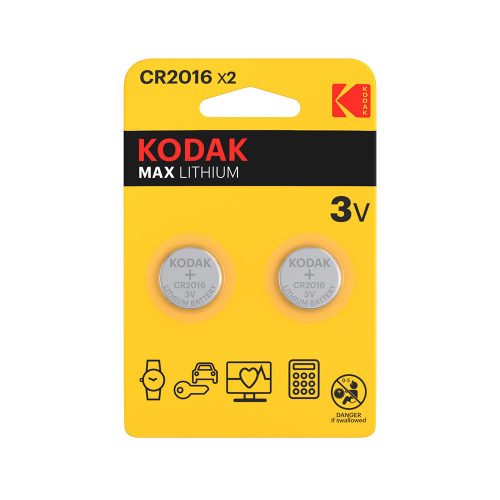 Kodak Ultra Lithium Gombelem CR2016 (3V) B2