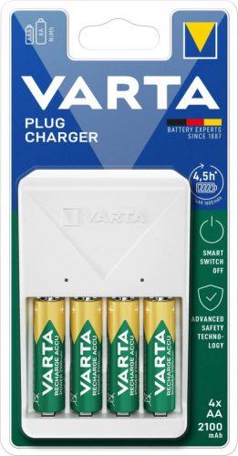 VARTA Akkutöltő Plug + 4x2400mAh R2U AA (AA/AAA) (270min)