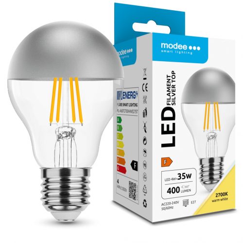 Modee Lighting LED Izzó Filament A60 Silver Top 4W E27 320° 2700K (400 lumen)