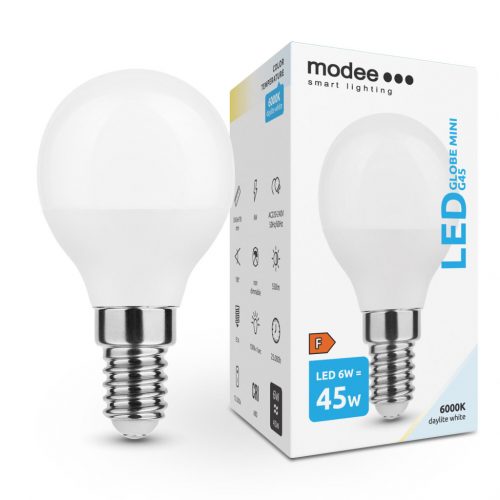 Modee Lighting LED Izzó Globe Mini G45 6W E14 180° 6000K (550 lumen) ERP