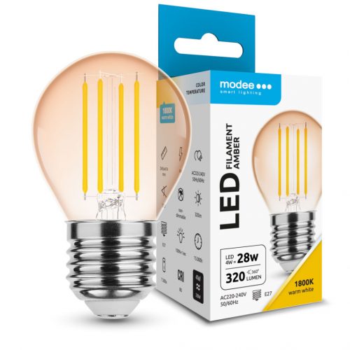 Modee Lighting LED Filament Amber Globe Mini G45 4W E27 360° 1800K (320 lumen)