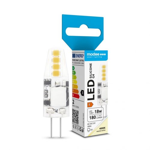 Modee Lighting LED Izzó G4 Silicon AC-DC 12V 1,8W 4000K (180 lumen) ERP