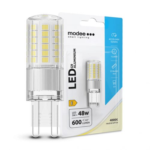 Modee Lighting LED Izzó G9 Aluminium 5W 4000K (600 lumen) ERP B1