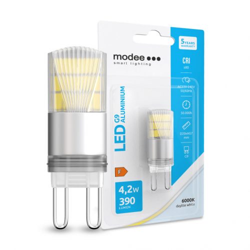 Modee Lighting LED Izzó G9 Aluminium 4,2W 6000K (390 lumen) ERP B1