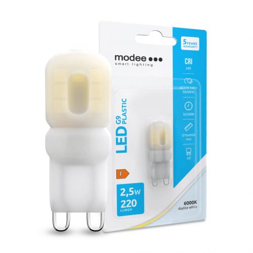 Modee Lighting LED Izzó G9 Plastic 2,5W 6000K (220 lumen) B1