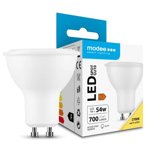 Modee Lighting LED Izzó Spot Alu-Plastic 7W GU10 110° 2700K (700 lumen) ERP