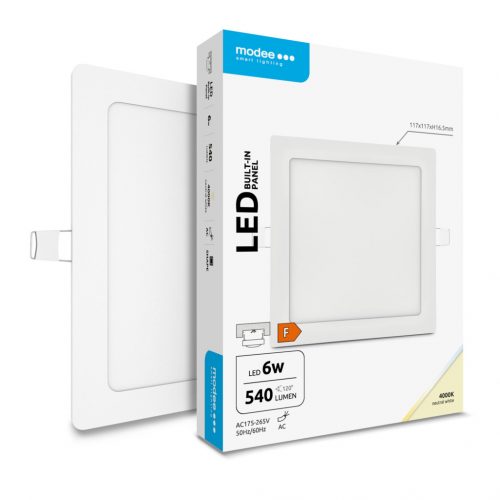 Modee LED Panel Négyzet - Beépíthető A2-series 6W 4000K (540 lumen) ERP