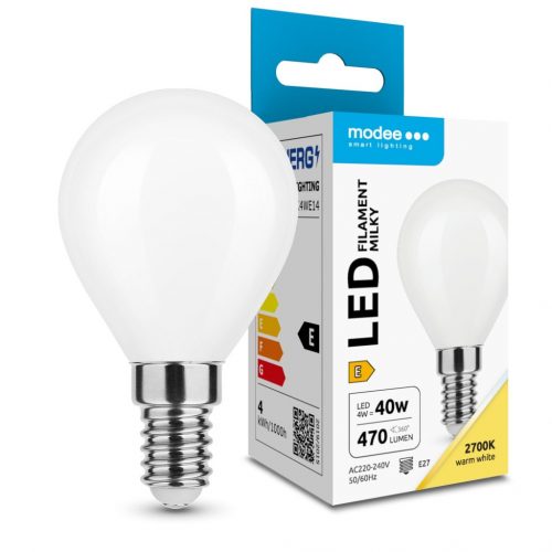 Modee LED Izzó Filament Milky G.Mini G45 4W E14 360° 2700K (470 lumen) ERP