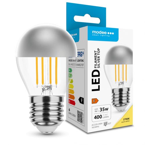 Modee Lighting LED Izzó Filament G.Mini P45 Silver Top 4W E27 320° 2700K (400lm)