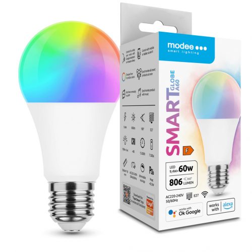 Modee LED Smart (Tuya Wi-Fi) Globe (Gömb) A60 9,4W E27 180° RGB (806 lumen)