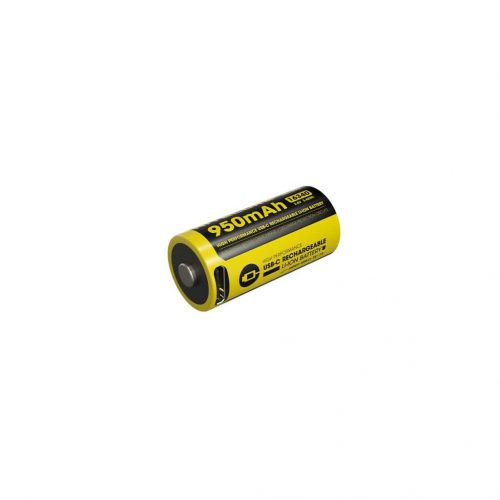 Nitecore Kellék Akkumulátor 16340 RCR123 NL169R USB-C 950mAh 3,6V B1