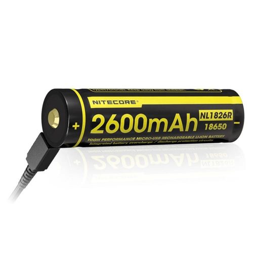 Nitecore Kellék Akkumulátor 18650 NL1826R USB-s 2600mAh 2A 3,6V B1